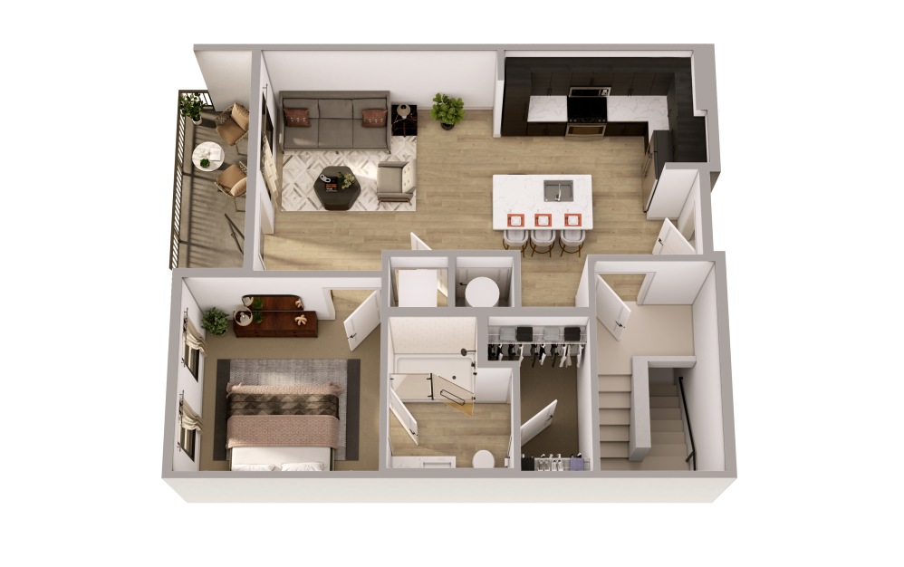 LW 1 - 1 bedroom floorplan layout with 1.5 bathroom and 1413 square feet (Work)