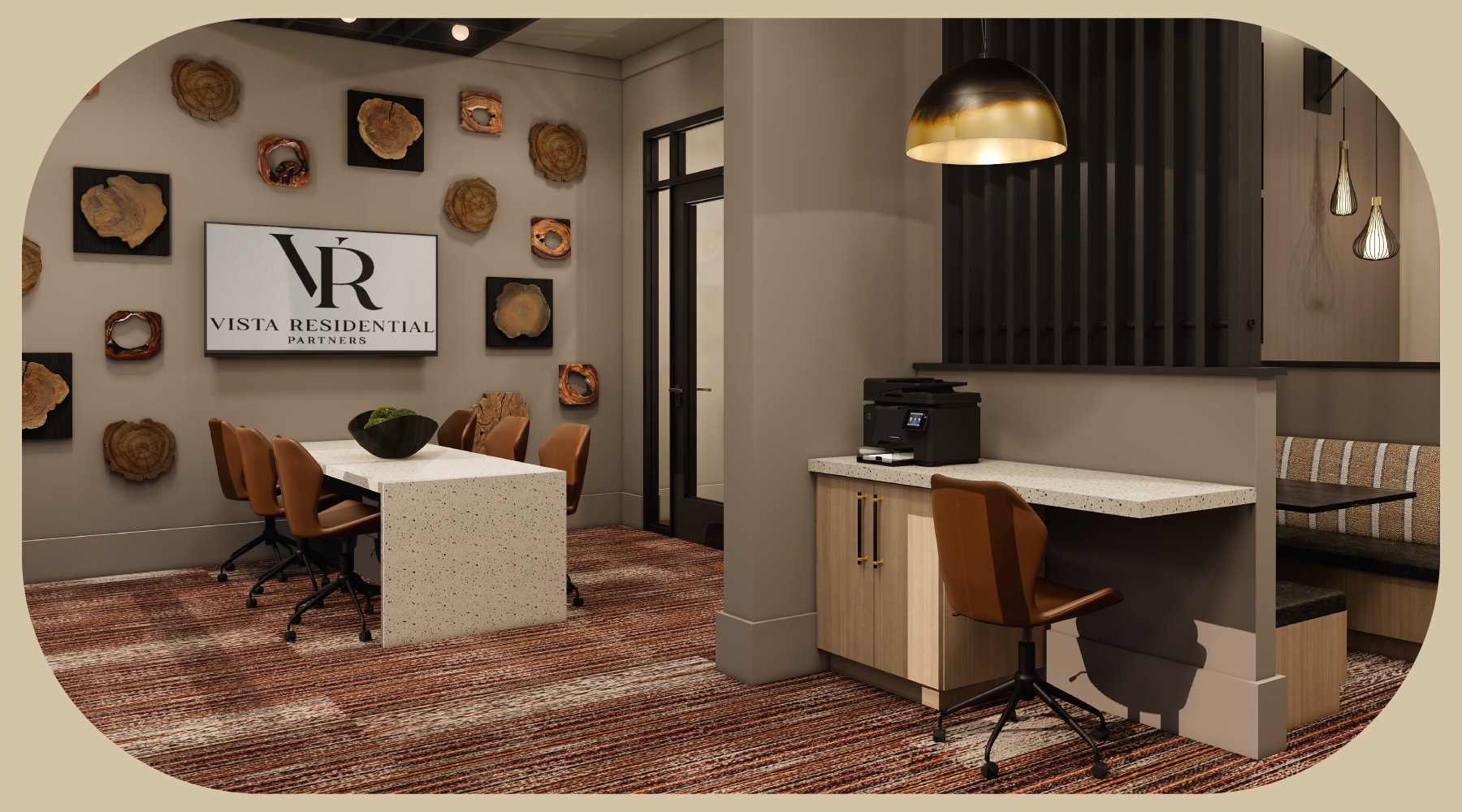 a spacious work/study area